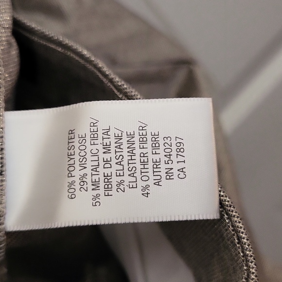 NWOT Banana Republic Martin Fit Metallic Tweed Trousers, Size 2 - Picture 12 of 12